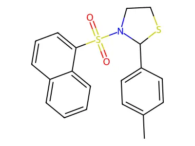 2-(4-Methylphenyl)-3-(naphthalene-1-sulfonyl)-1,3-thiazolidine structure