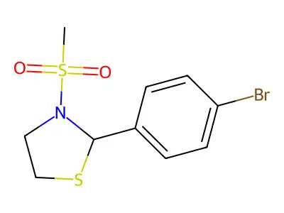 2-(4-Bromophenyl)-3-methylsulfonyl-1,3-thiazolidine structure