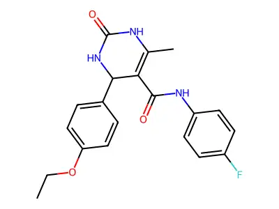 4-(4-ethoxyphenyl)-N-(4-fluorophenyl)-6-methyl-2-oxo-1,2,3,4-tetrahydropyrimidine-5-carboxamide structure