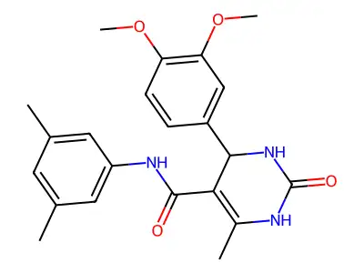 4-(3,4-dimethoxyphenyl)-N-(3,5-dimethylphenyl)-6-methyl-2-oxo-1,2,3,4-tetrahydropyrimidine-5-carboxamide structure
