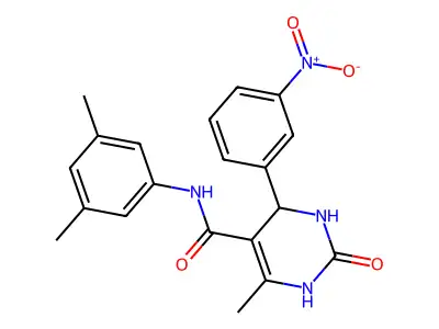 N-(3,5-dimethylphenyl)-6-methyl-4-(3-nitrophenyl)-2-oxo-1,2,3,4-tetrahydropyrimidine-5-carboxamide structure