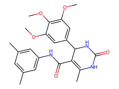 N-(3,5-dimethylphenyl)-6-methyl-2-oxo-4-(3,4,5-trimethoxyphenyl)-1,2,3,4-tetrahydropyrimidine-5-carboxamide structure