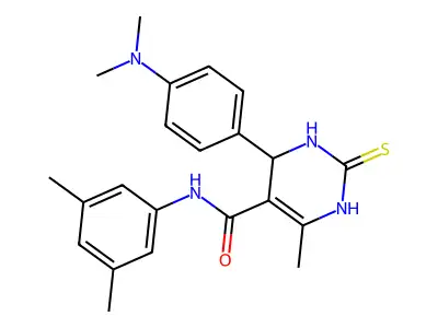 4-[4-(dimethylamino)phenyl]-N-(3,5-dimethylphenyl)-6-methyl-2-sulfanylidene-1,2,3,4-tetrahydropyrimidine-5-carboxamide structure
