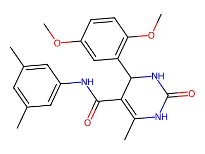 4-(2,5-dimethoxyphenyl)-N-(3,5-dimethylphenyl)-6-methyl-2-oxo-1,2,3,4-tetrahydropyrimidine-5-carboxamide structure