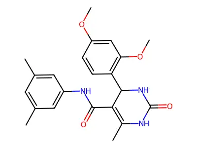 4-(2,4-dimethoxyphenyl)-N-(3,5-dimethylphenyl)-6-methyl-2-oxo-1,2,3,4-tetrahydropyrimidine-5-carboxamide structure