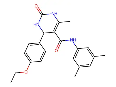 N-(3,5-dimethylphenyl)-4-(4-ethoxyphenyl)-6-methyl-2-oxo-1,2,3,4-tetrahydropyrimidine-5-carboxamide structure