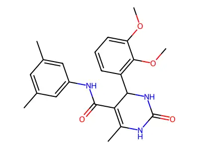 4-(2,3-dimethoxyphenyl)-N-(3,5-dimethylphenyl)-6-methyl-2-oxo-1,2,3,4-tetrahydropyrimidine-5-carboxamide structure