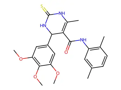 N-(2,5-dimethylphenyl)-6-methyl-2-thioxo-4-(3,4,5-trimethoxyphenyl)-1,2,3,4-tetrahydropyrimidine-5-carboxamide structure