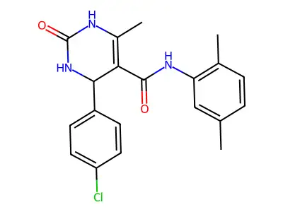 4-(4-chlorophenyl)-N-(2,5-dimethylphenyl)-6-methyl-2-oxo-1,2,3,4-tetrahydropyrimidine-5-carboxamide structure
