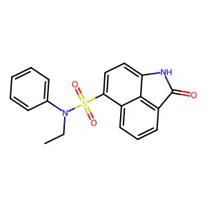 N-ethyl-2-oxo-N-phenyl-1,2-dihydrobenzo[cd]indole-6-sulfonamide structure