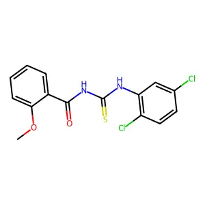 N-((2,5-dichlorophenyl)carbamothioyl)-2-methoxybenzamide structure