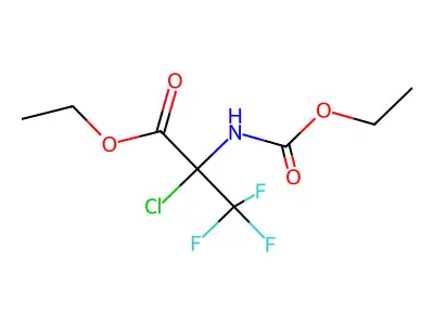 Ethyl 2-chloro-2-[(ethoxycarbonyl)amino]-3,3,3-trifluoropropanoate structure