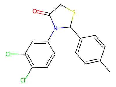 3-(3,4-Dichlorophenyl)-2-(4-methylphenyl)-1,3-thiazolidin-4-one structure