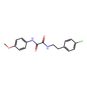 N-[2-(4-chlorophenyl)ethyl]-N'-(4-methoxyphenyl)oxamide structure