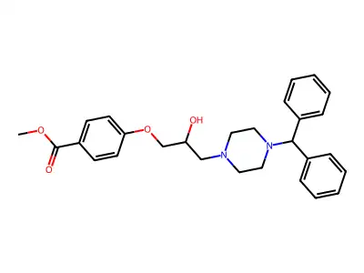 Methyl 4-(3-(4-benzhydrylpiperazin-1-yl)-2-hydroxypropoxy)benzoate structure