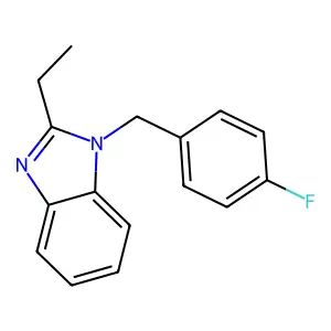 2-Ethyl-1-[(4-fluorophenyl)methyl]benzimidazole structure