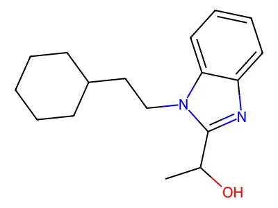 1-[1-(2-Cyclohexylethyl)benzimidazol-2-yl]ethanol structure