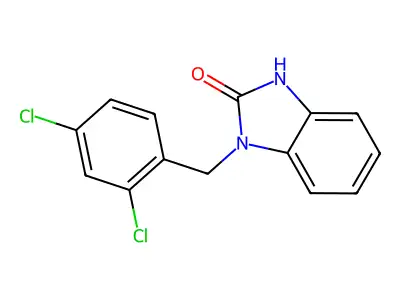 1-[(2,4-dichlorophenyl)methyl]-2,3-dihydro-1H-1,3-benzodiazol-2-one structure