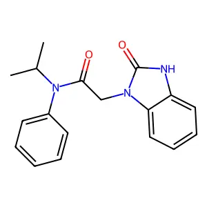 N-isopropyl-2-(2-oxo-2,3-dihydro-1H-1,3-benzimidazol-1-yl)-N-phenylacetamide structure