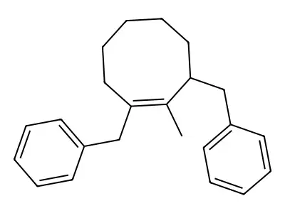 1-Methyl-2,8-dibenzylcyclooctene structure