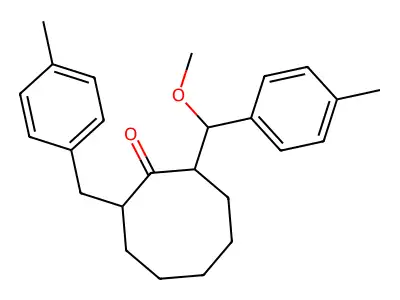 2-(4-Methylbenzyl)-8-(alpha-methoxy-4-methylbenzyl)cyclooctanone structure