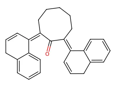 2,8-Bis(alpha-naphthylidene)cyclooctanone structure