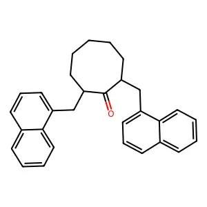2,8-Bis(1-naphthalenylmethyl)cyclooctanone structure