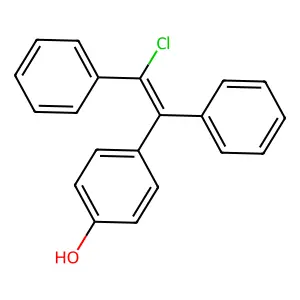 (Z)-4-(2-chloro-1,2-diphenylvinyl)phenol structure