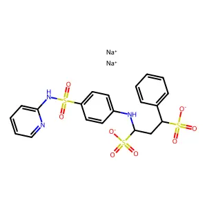 Disodium 1-phenyl-3-(4-((pyridin-2-yl)sulfamoyl)anilino)propane-1,3-disulfonate structure