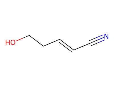 2-Pentenenitrile, 5-hydroxy-, (E)- structure
