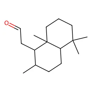 Decahydro-2,5,5,8a-tetramethylnaphthalen-1-acetaldehyde structure