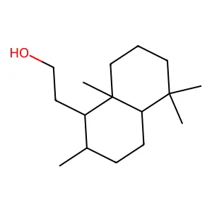 Decahydro-2,5,5,8a-tetramethylnaphthalene-1-ethanol structure