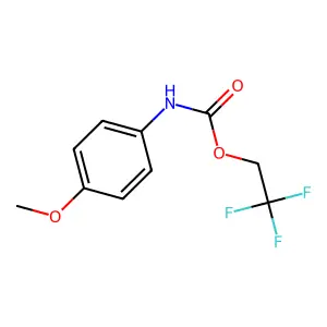 2,2,2-trifluoroethyl N-(4-methoxyphenyl)carbamate structure