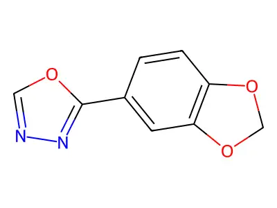 2-(Benzo[d][1,3]dioxol-5-yl)-1,3,4-oxadiazole structure