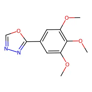 2-(3,4,5-Trimethoxyphenyl)-1,3,4-oxadiazole structure