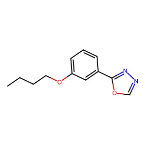 Oxadiazole, 1,3,4-, 2-(m-butoxyphenyl)- structure