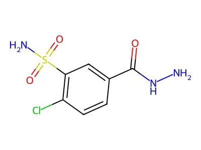 2-Chloro-5-(hydrazinecarbonyl)benzene-1-sulfonamide structure