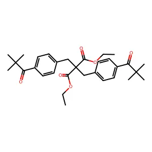 Diethyl bis(4-pivaloylbenzyl)malonate structure