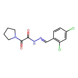 n'-(2,4-Dichlorobenzylidene)-2-oxo-2-(1-pyrrolidinyl)acetohydrazide structure
