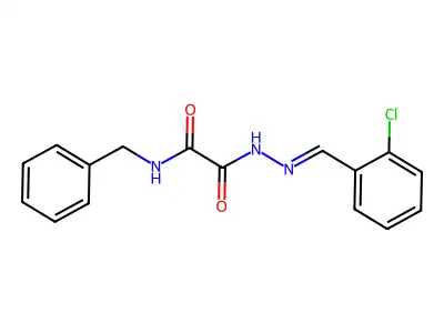 N-benzyl-N'-[(E)-(2-chlorophenyl)methylideneamino]oxamide structure