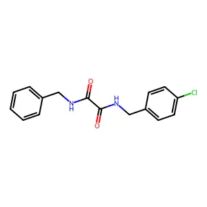 N-benzyl-N'-[(4-chlorophenyl)methyl]oxamide structure