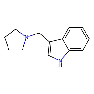 1H-Indole, 3-(1-pyrrolidinylmethyl)- structure
