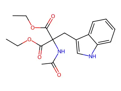 1,3-Diethyl 2-(acetylamino)-2-(1H-indol-3-ylmethyl)propanedioate structure