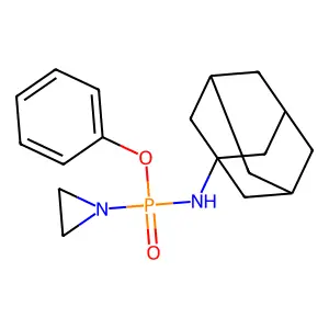 Phenyl P-aziridin-1-yl-N-tricyclo[3.3.1.1~3,7~]decan-1-ylphosphonamidate structure