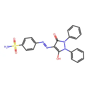 4-(N'-(3,5-Dioxo-1,2-diphenylpyrazolidin-4-ylidene)hydrazino)benzenesulfonamide structure