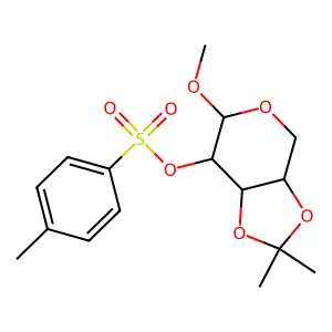 3-methoxy-8,8-dimethyl-2-(4-methylphenyl)sulfonyloxy-4,7,9-trioxabicyclo[4.3.0]nonane structure