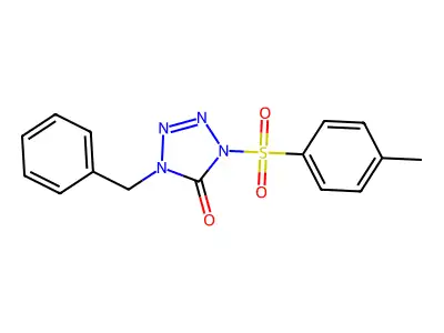 1,4-Dihydro-1-[(4-methylphenyl)sulfonyl]-4-(phenylmethyl)-5H-tetrazol-5-one structure