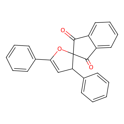 3,5-diphenyl-3H-spiro[furan-2,2'-indene]-1',3'-dione structure