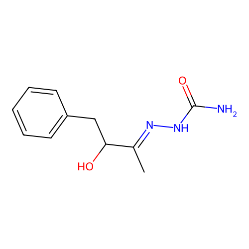 [(3-Hydroxy-4-phenylbutan-2-ylidene)amino]urea structure