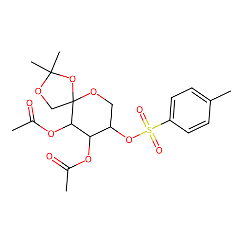 3,4-DI-O-ACETYL-1,2-O-ISOPROPYLIDENE-5-O-TOSYL-alpha-L-SORBOPYRANSE structure